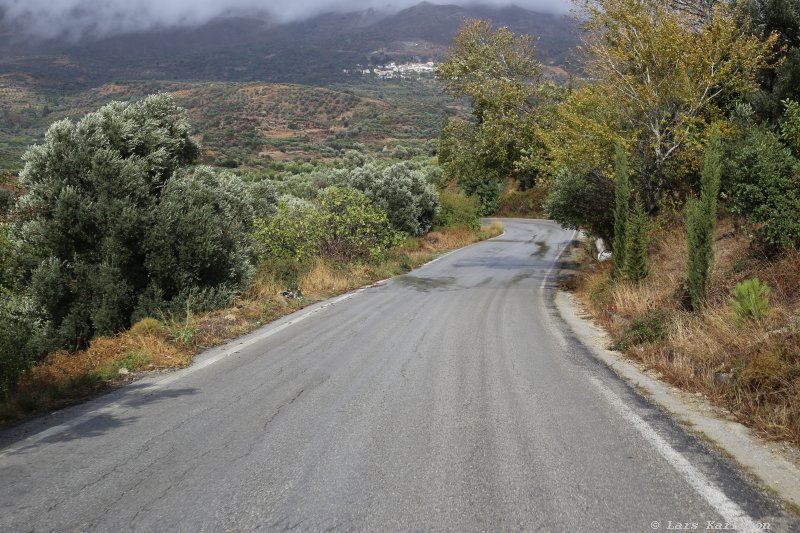 The road from Agio Deka to the Skinaka observatory, Crete