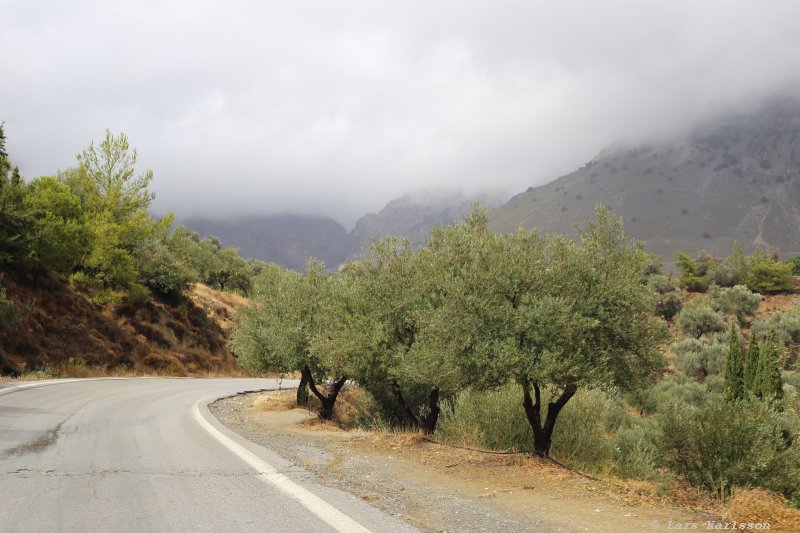 The road from Agio Deka to the Skinaka observatory, Crete