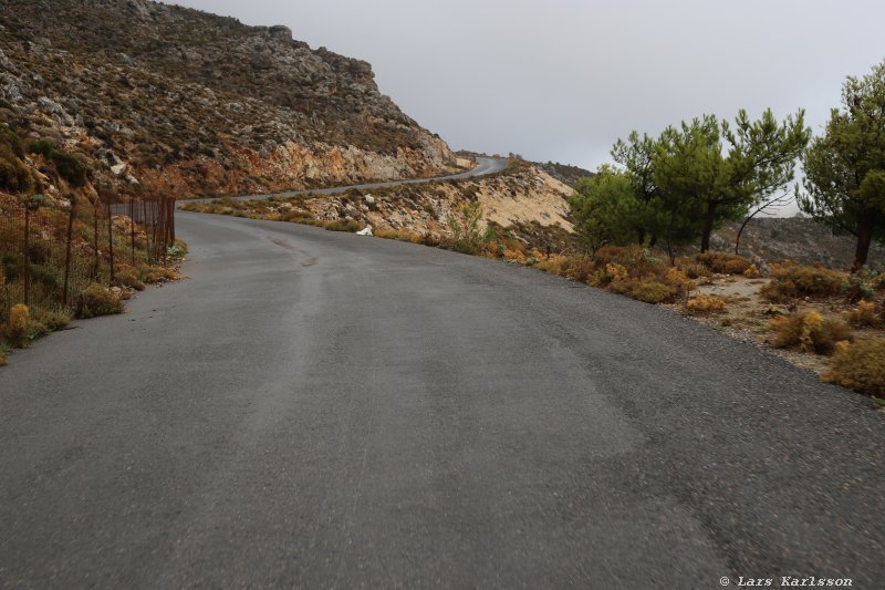 The road from Agio Deka to the Skinaka observatory, Crete