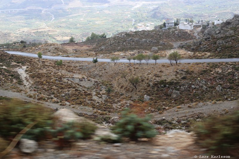 The road from Agio Deka to the Skinaka observatory, Crete