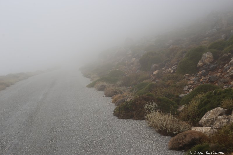 The road from Agio Deka to the Skinaka observatory, Crete