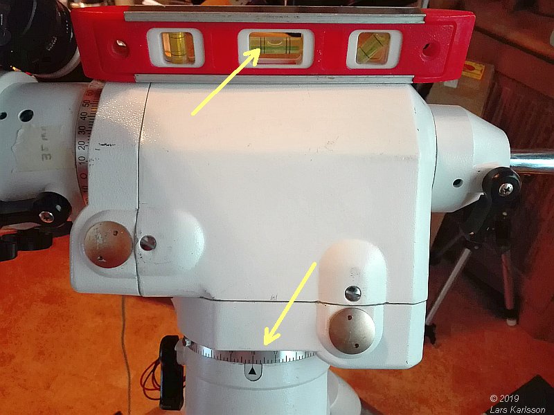 EQ6 Mount, Hang up the telescope and calibrating parking point