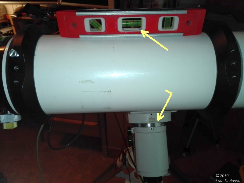 EQ6 Mount, Hang up the telescope and calibrating parking point