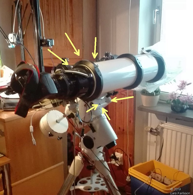 EQ6 Mount, Hang up the telescope and calibrating parking point