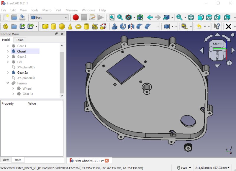 Project: 3D-printed filter wheel