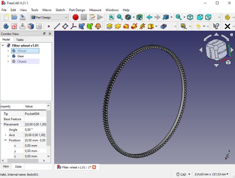 Project: 3D-printed filter wheel