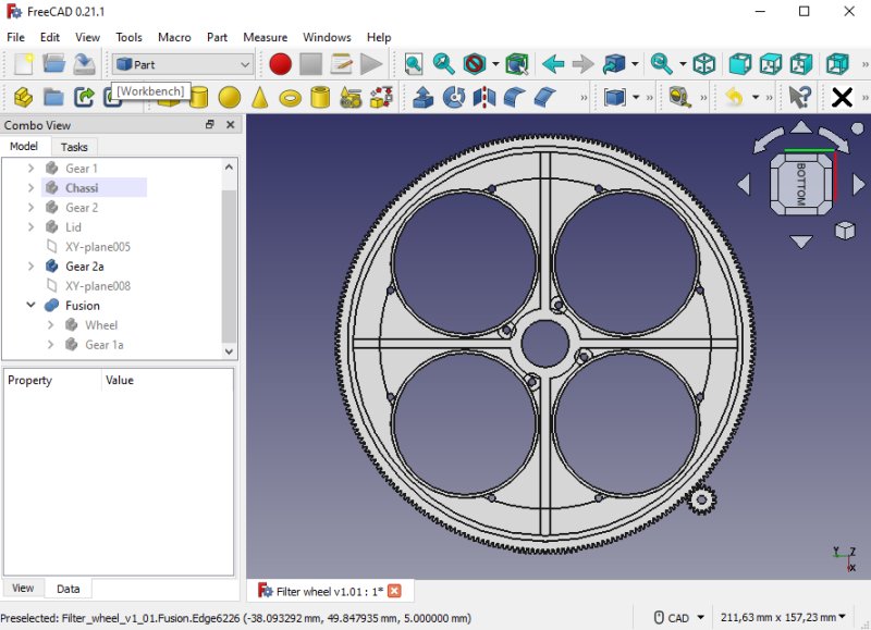 Project: 3D-printed filter wheel