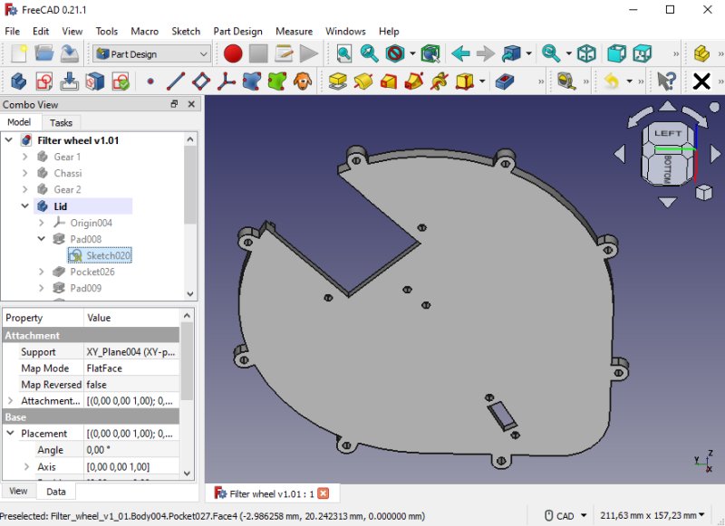 Project: 3D-printed filter wheel