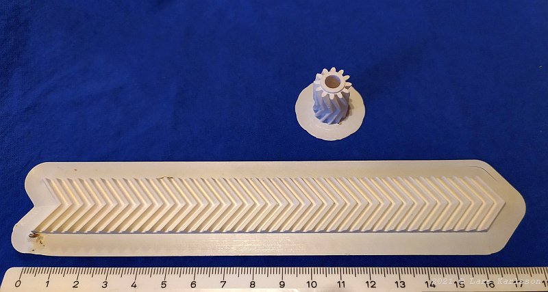 Focuser: 3D-Printing rack & pinion gears