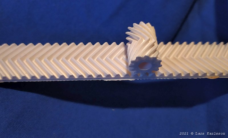 Focuser: 3D-Printing rack & pinion gears