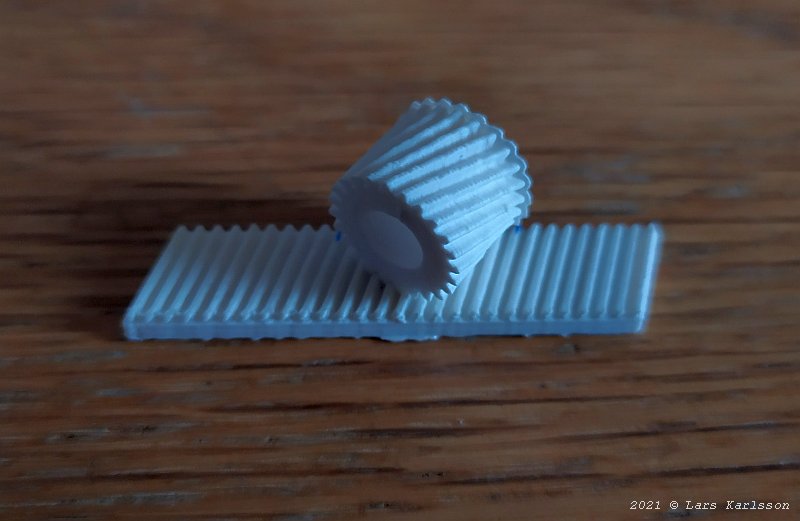 Focuser: 3D-Printing rack & pinion gears