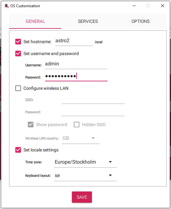 Raspberry Pi5 with passive cooler, used as an astro server