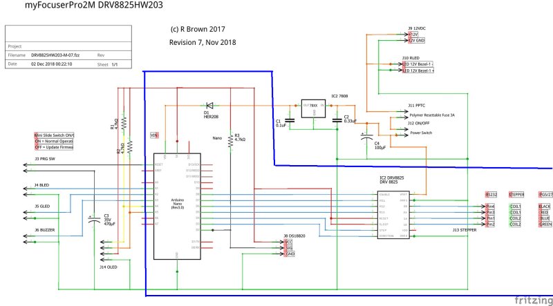 Stepper motor focuser driver