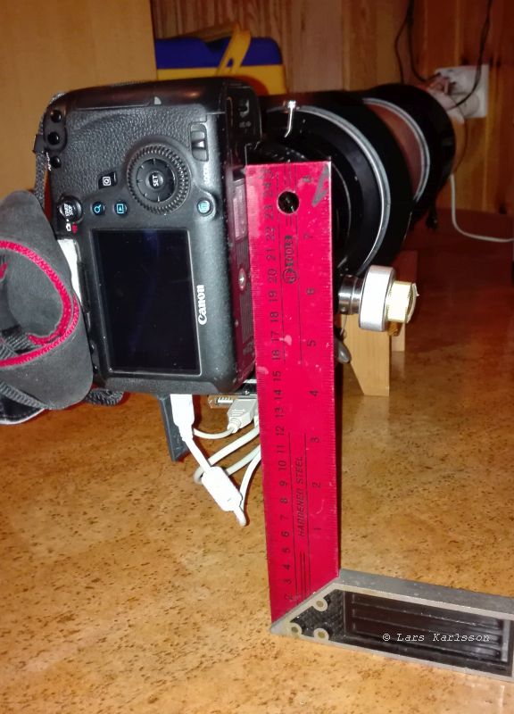 Adjusting camera angle along RA-axis