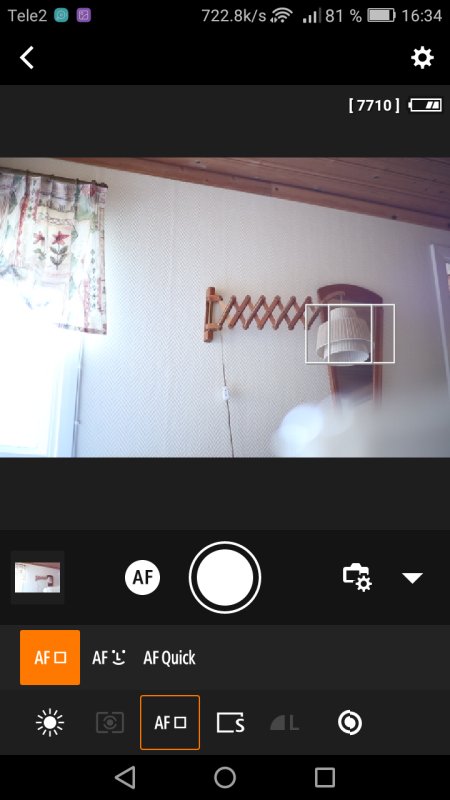 Canon remote control by Android smartphone
