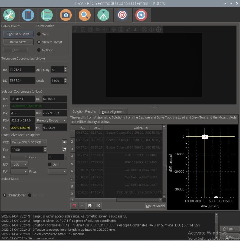 KSTARS and Ekos, Object &amp; Sequence Selection