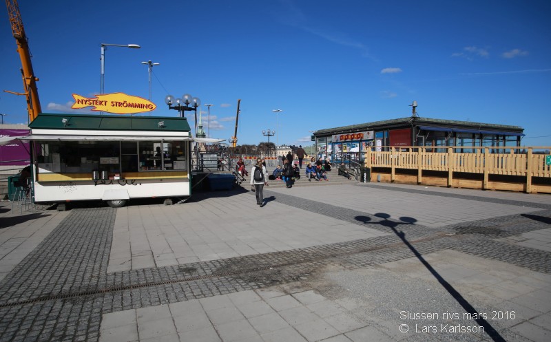 Slussen rivs, mars 2016