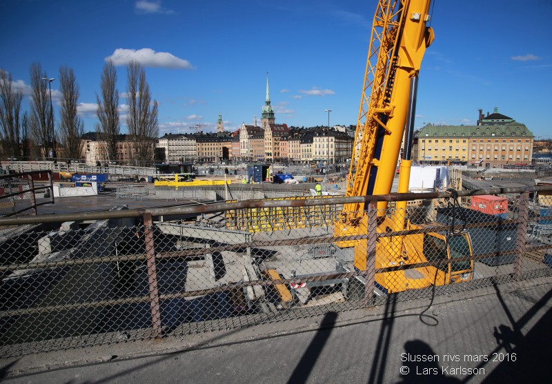 Slussen rivs, mars 2016