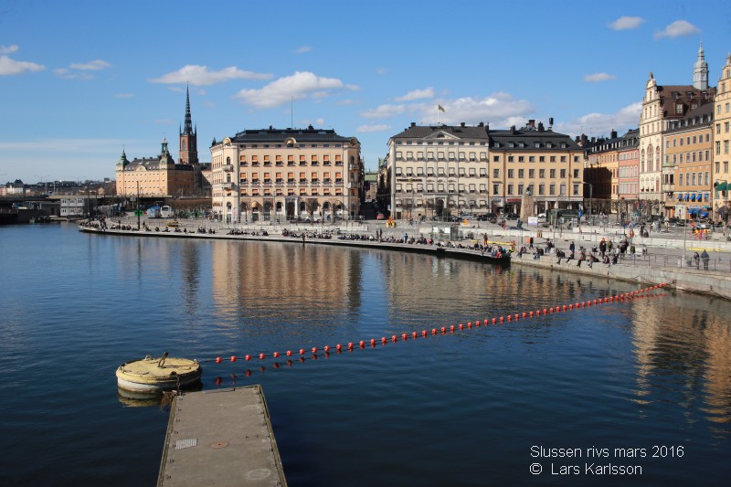 Slussen rivs, mars 2016