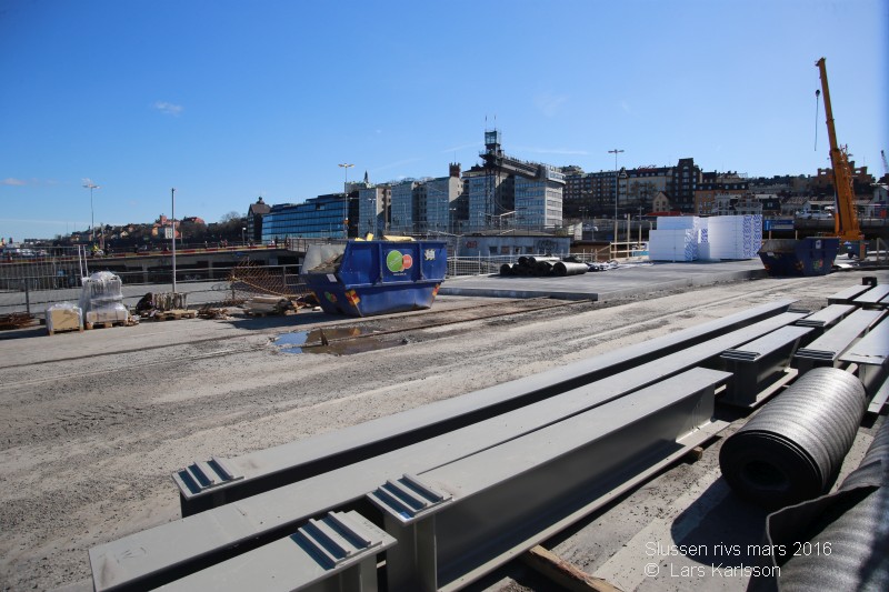 Slussen rivs, mars 2016