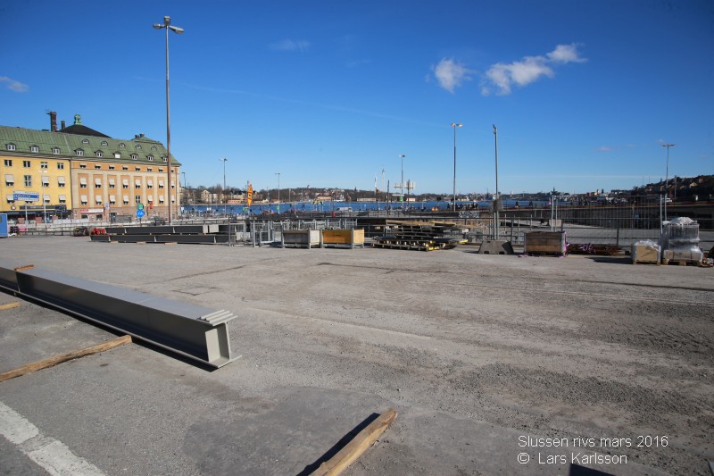 Slussen rivs, mars 2016