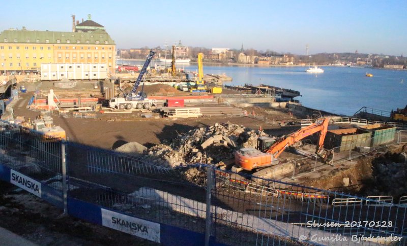 Slussen rivs, 28 januari 2017