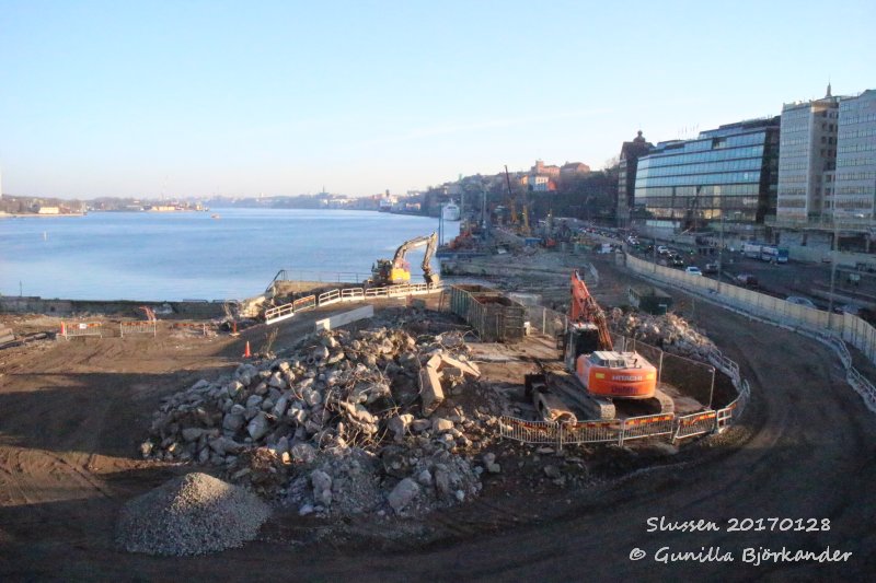 Slussen rivs, 28 januari 2017