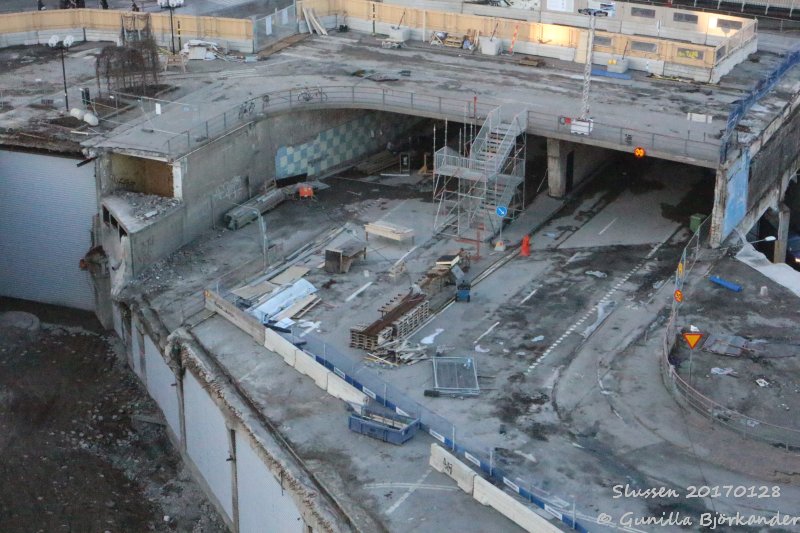 Slussen rivs, 28 januari 2017