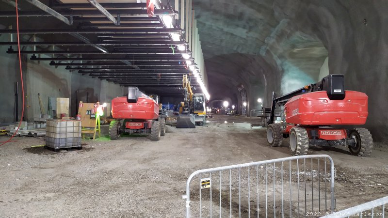 Stockholm Nya Slussen, bussgaraget, juni 2023