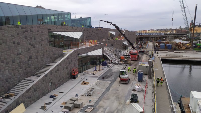 Stockholm Nya Slussen, Slussen och trappan, april 2025