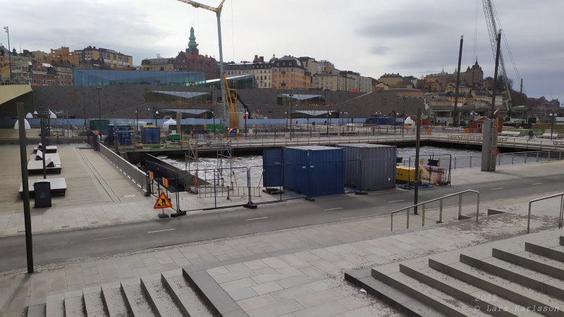 Stockholm Nya Slussen, Slussen och trappan, april 2025