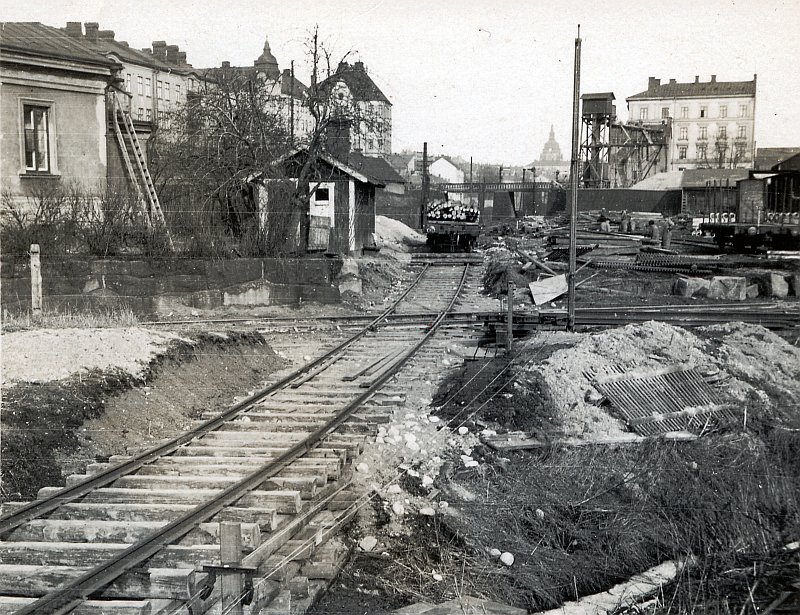 Spårkorsning vid Timmermansgatan. Källa: Digitalt Museum