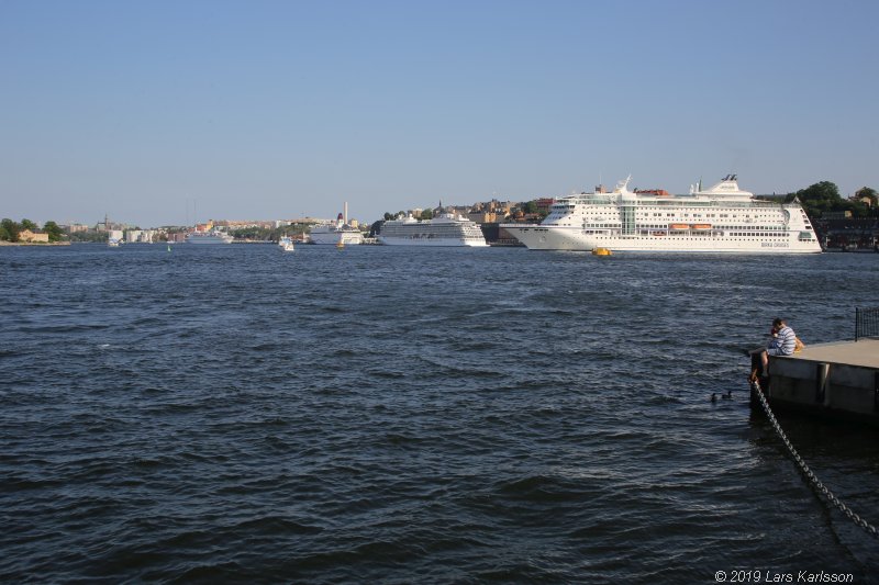 Walks along Stockholm City's harbors: Around Gamla Stan, Old Town, 2019