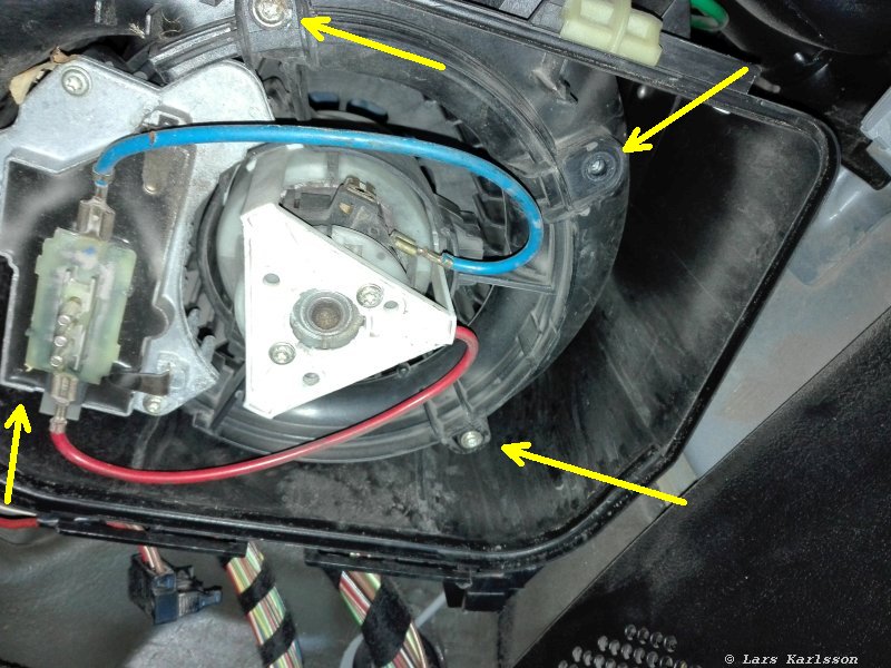 Chrysler Crossfire heater blower fan replacement