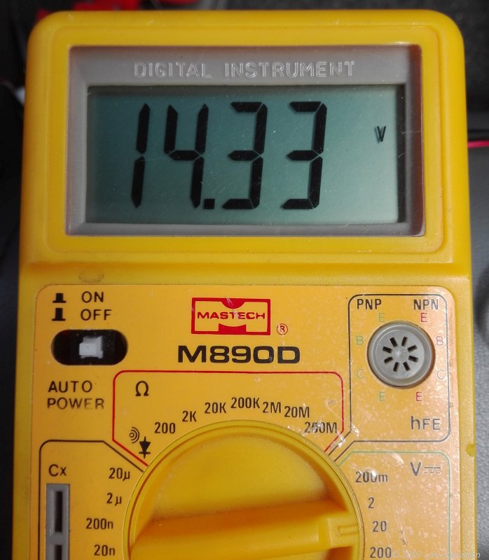 OBD reader, battery charging