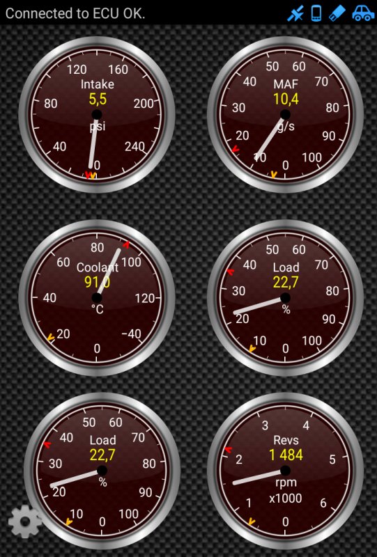 Intake pressure and MAF data