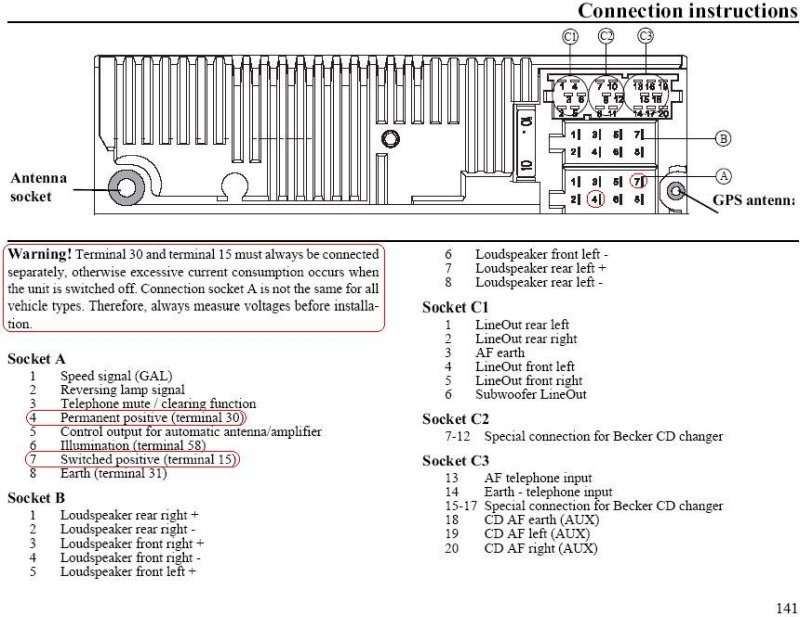 Chrysler Crossfire: Radio replacement