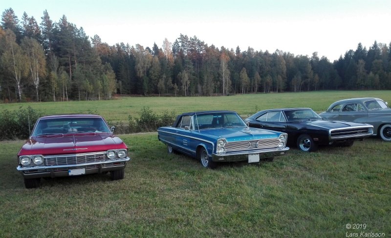 Car meeting at Svindersvik, Stockholm in Sweden