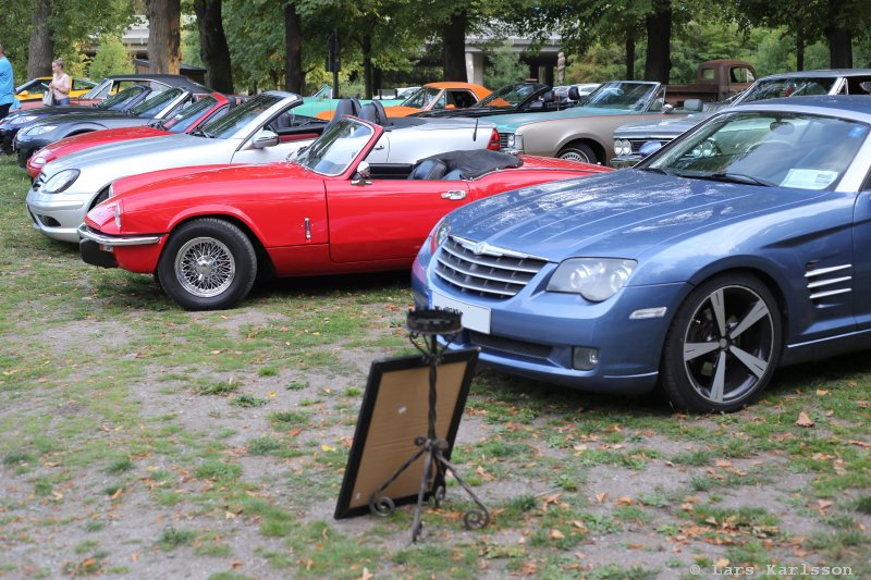 Car meeting at Svindersvik, Stockholm in Sweden